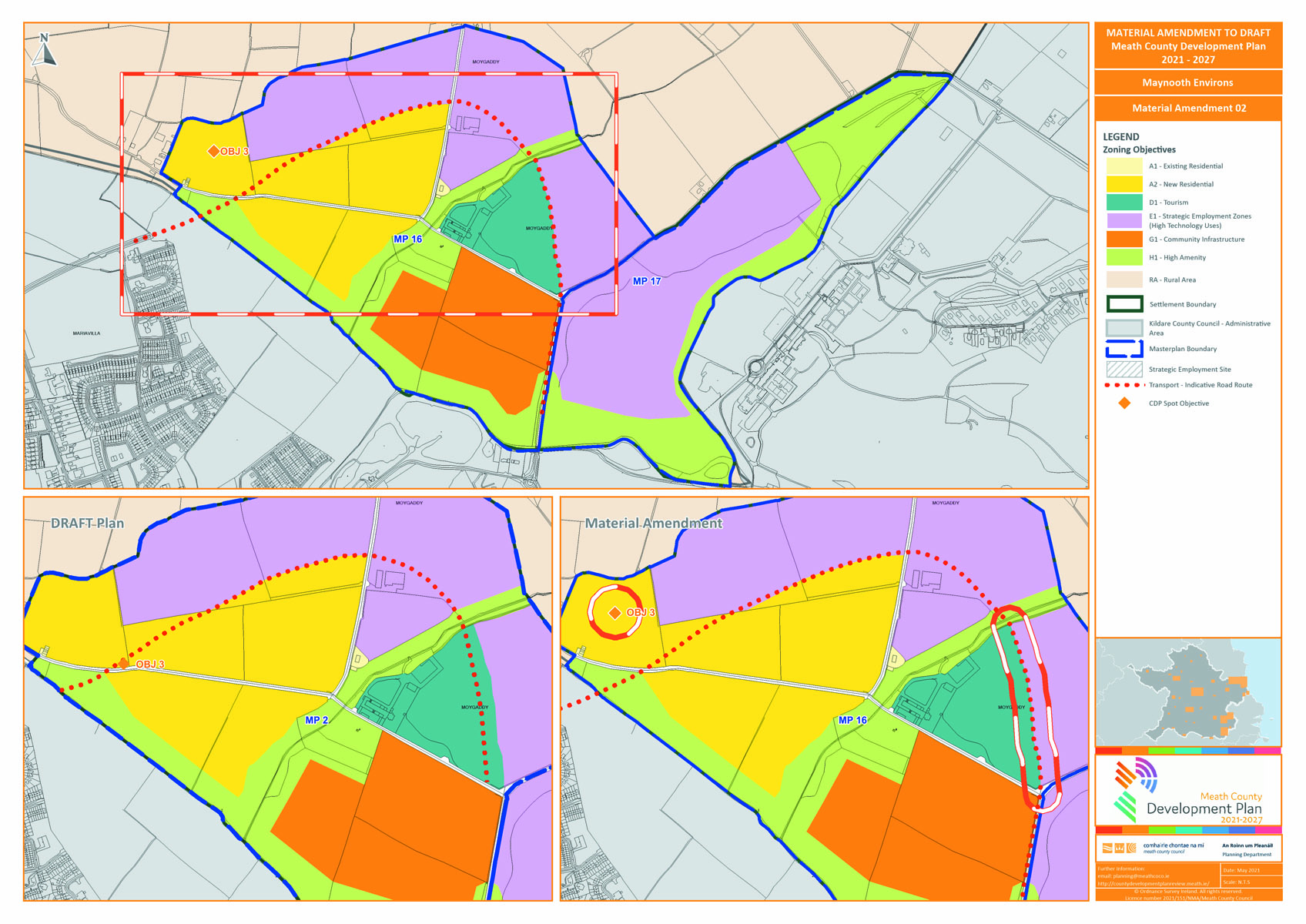 Maynooth Proposed Amendment number 2 map