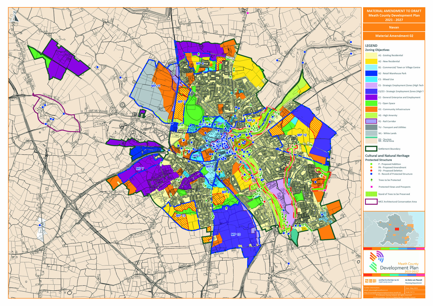 Navan Proposed Amendment number 2 map