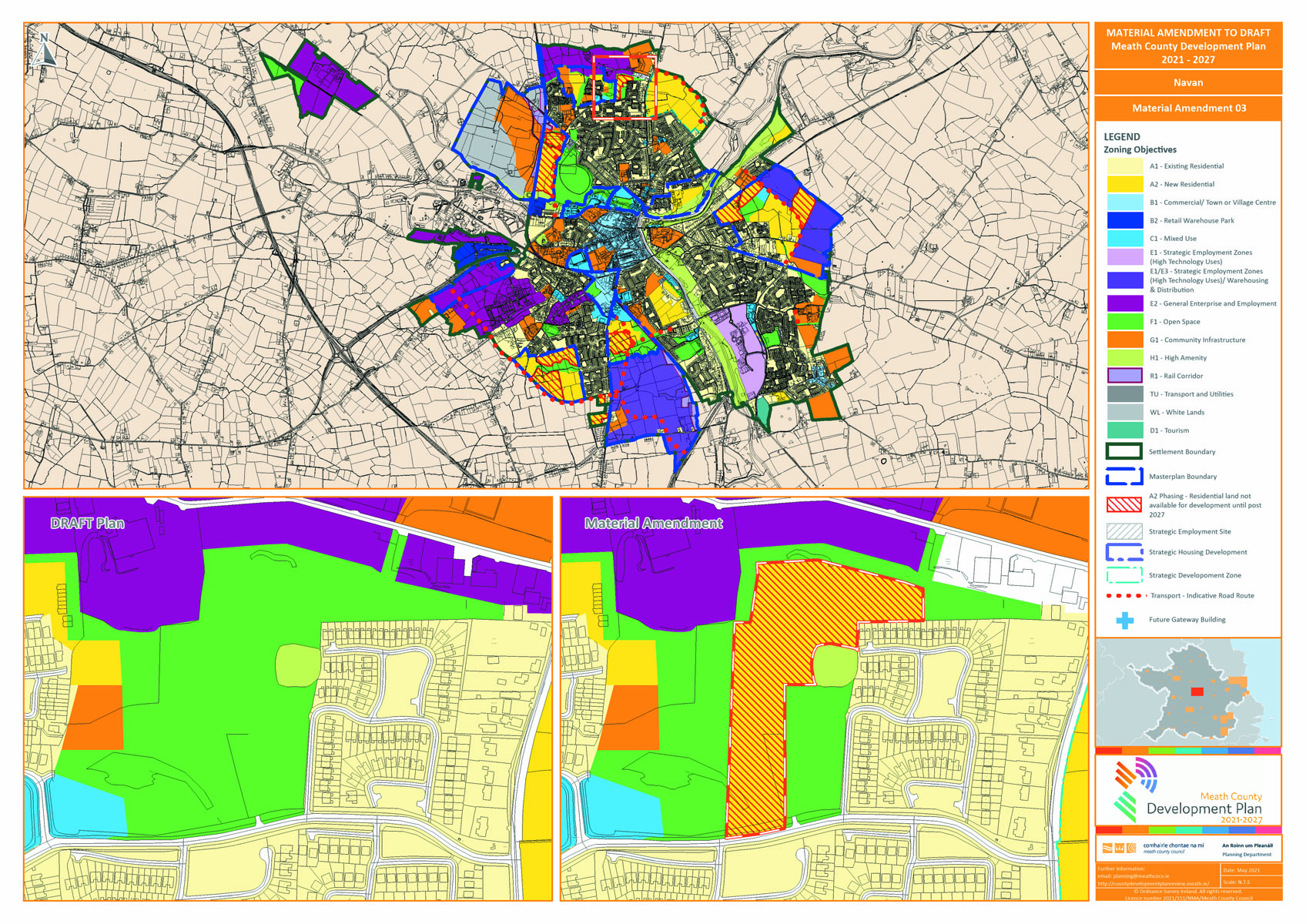 Navan Proposed Amendment number 3 map