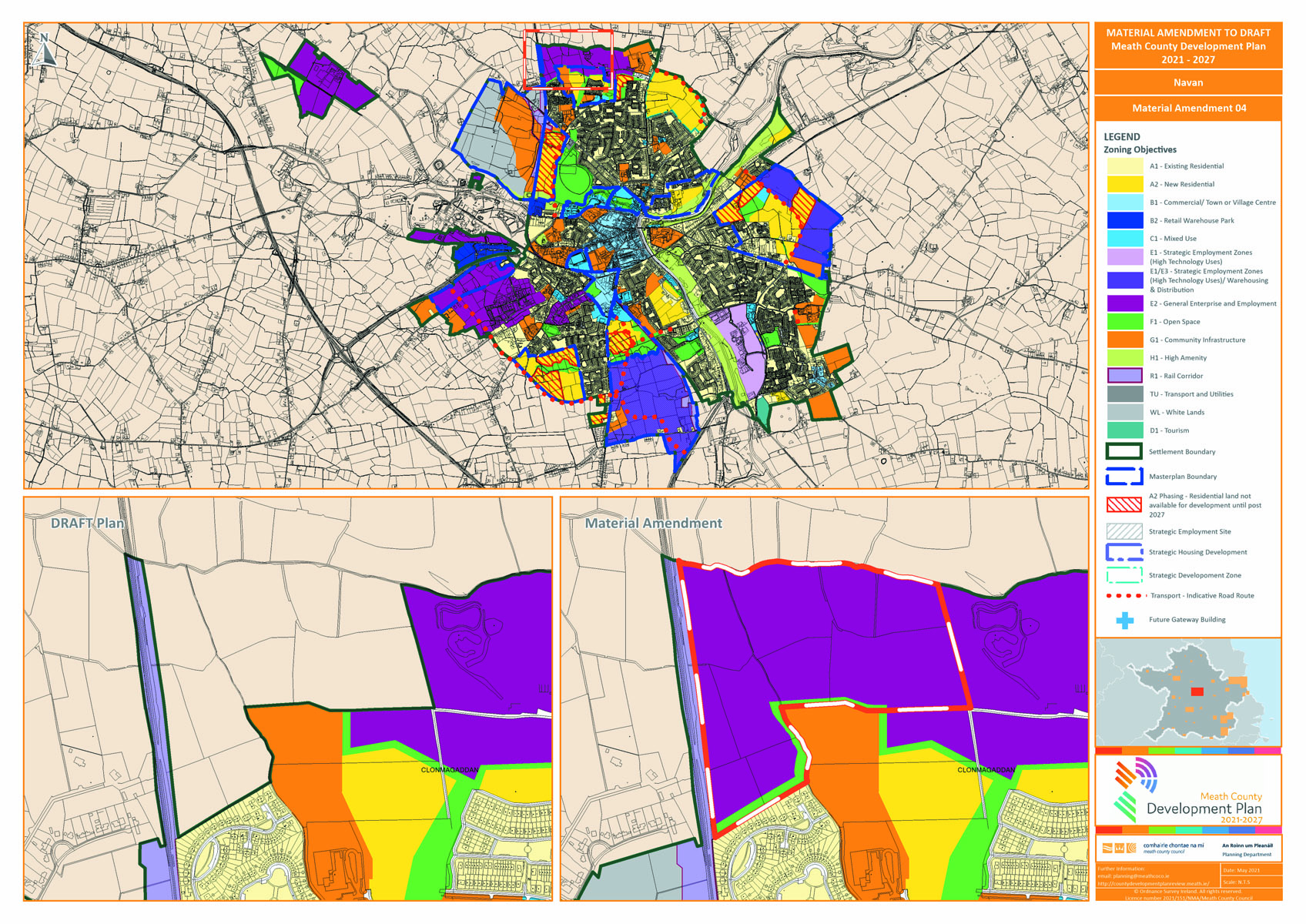 Navan Proposed Amendment number 4 map