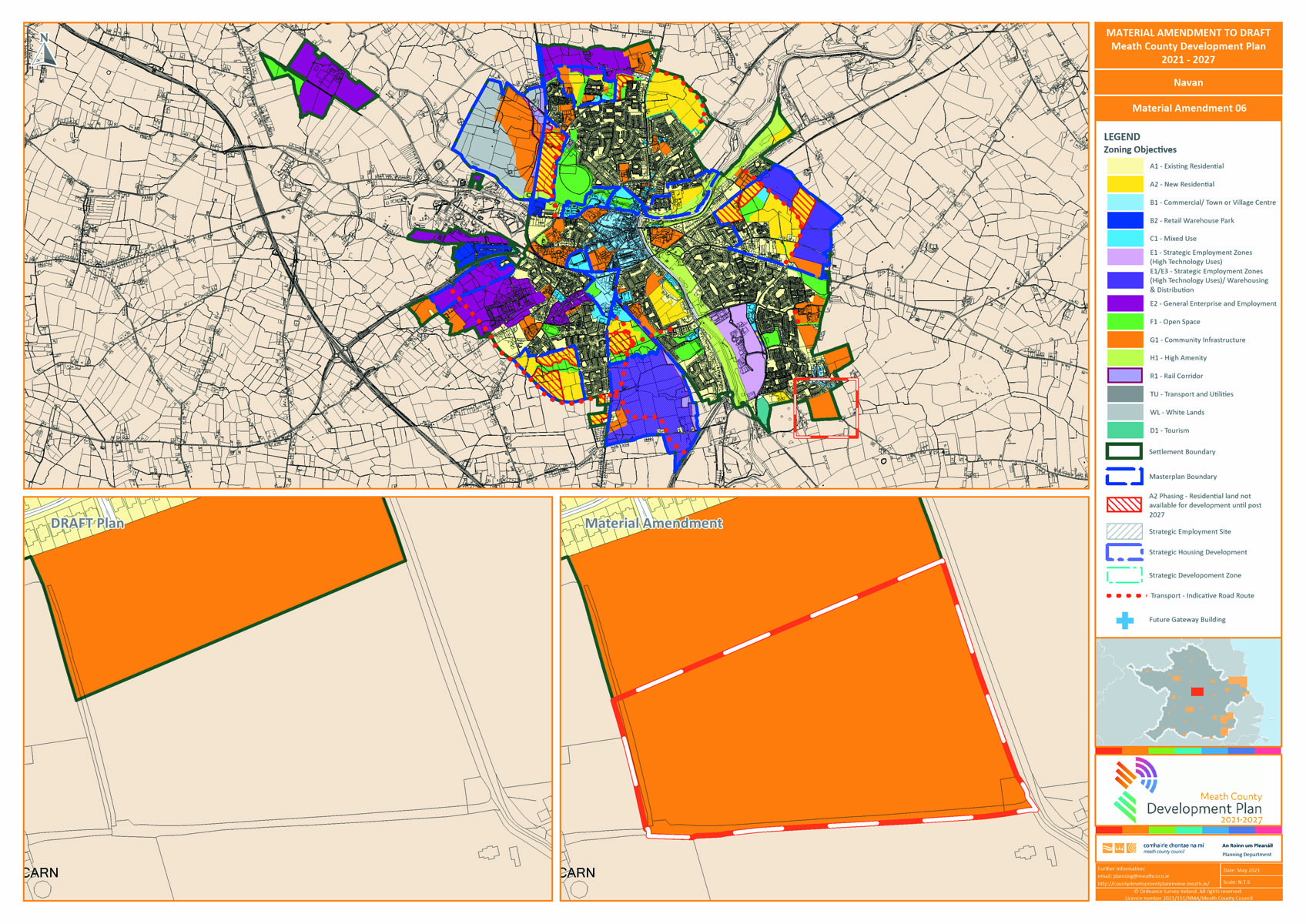 Navan Proposed amendment number 6 map