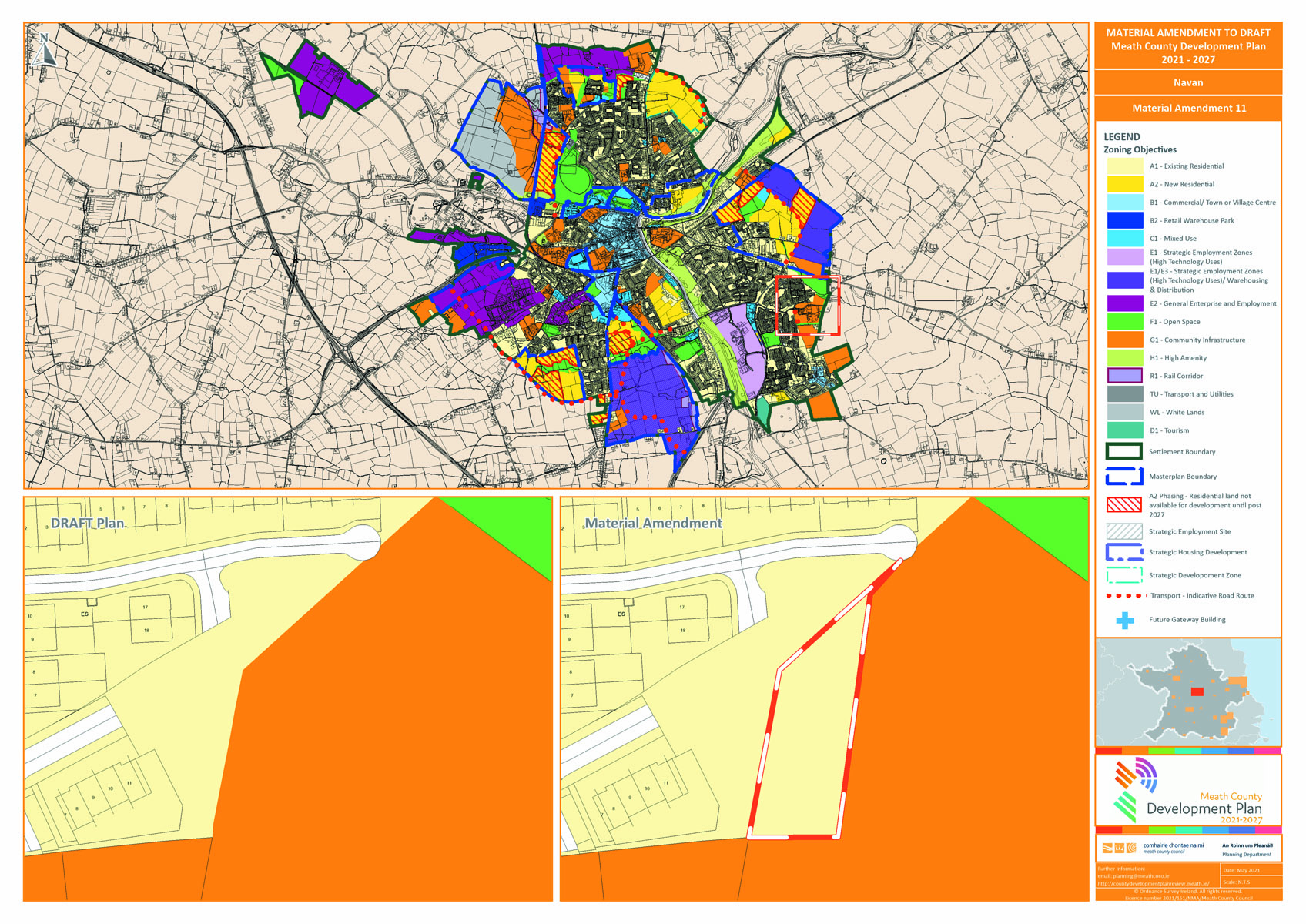 Navan Proposed amendment number 11 map