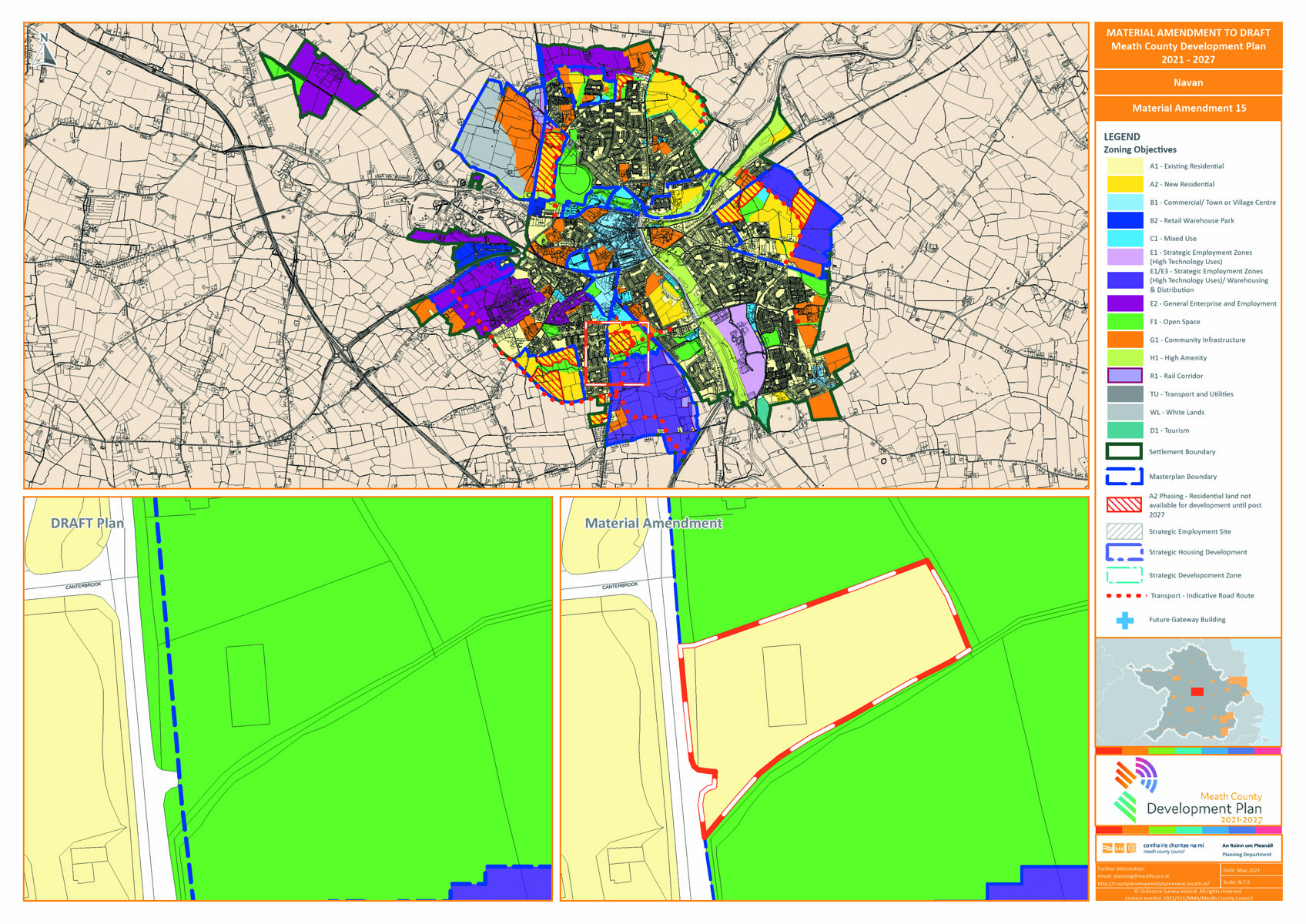 Navan proposed amendment number 15 map