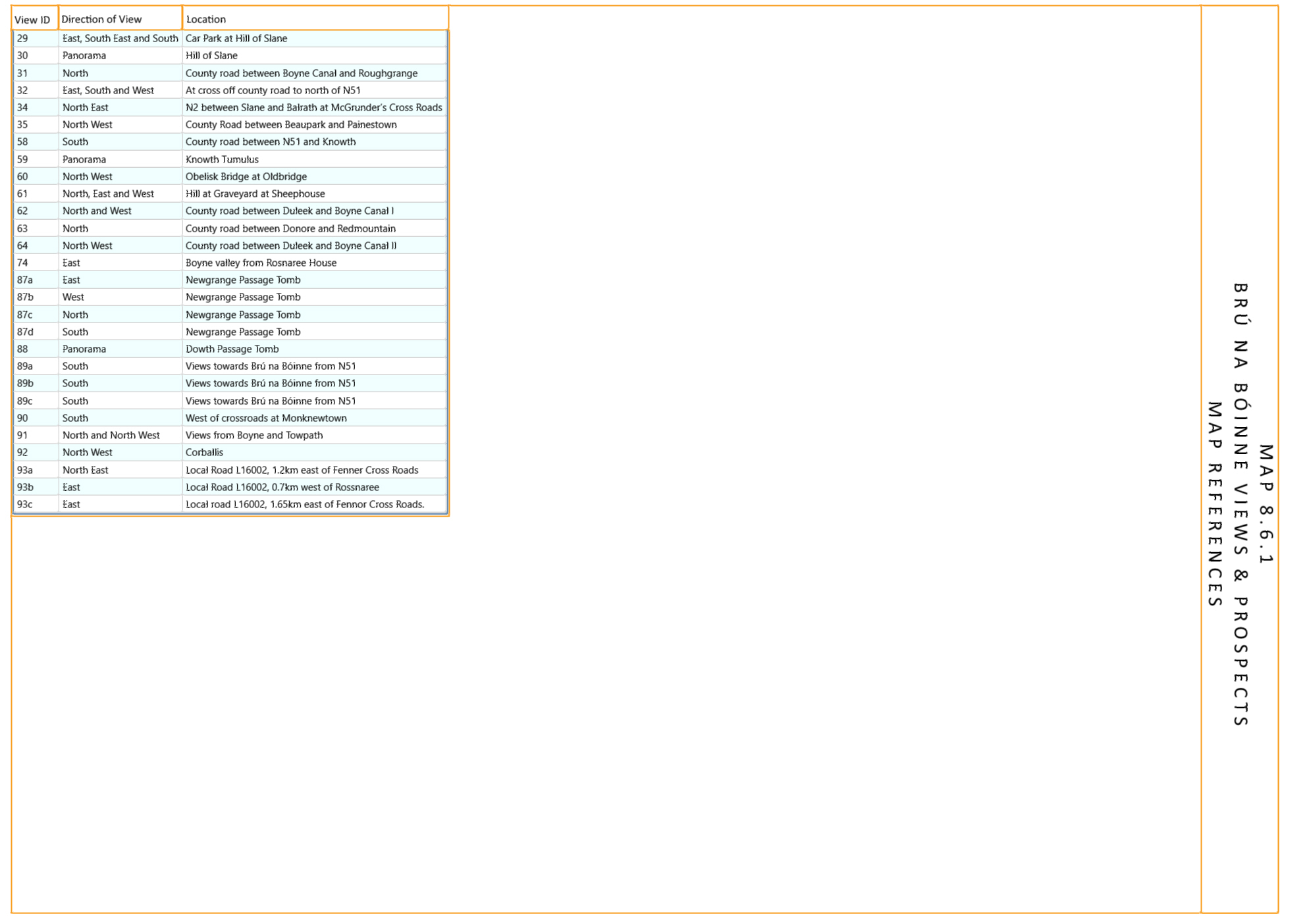 Map 8.6.1 Slane & Brú Na Bóinne Views & Prospects References